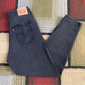 Levi's High Waisted Taper Black Lose Control Jeans Women's Size 29x27